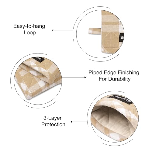 Oven Mitts Heat Resistant Kitchen Gloves (2 Count)
