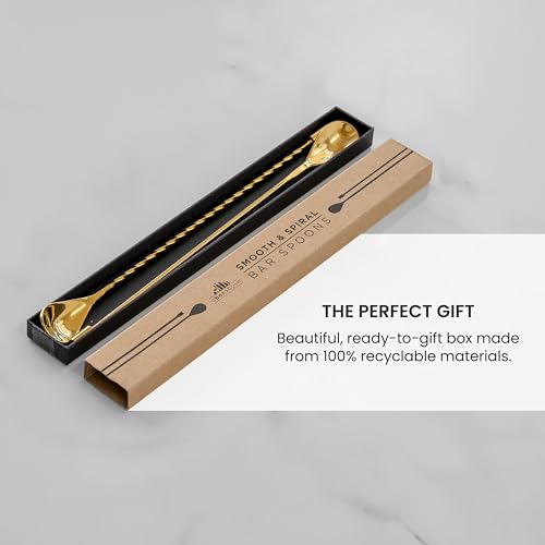 2 Piece Gold Bar Spoon Set