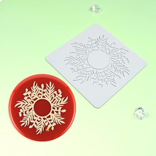 Silicone Mold 3D Hollow Out Lace Mold Lace Cake Silicone Baking Mold Wreath Design Flower and Leave Lace Mat Fondant Decorating Tool