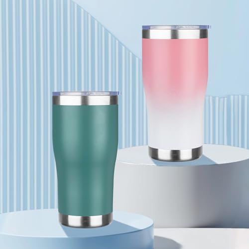 20oz Insulated Tumbler with Lid Straw Travel Coffee Mug Cup