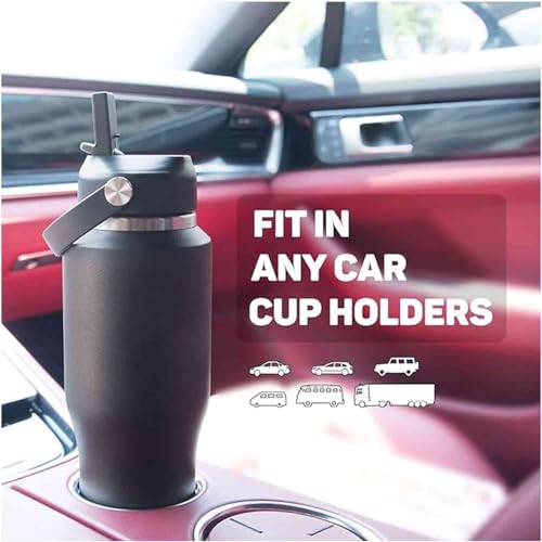 40oz Black Water Bottle Stainless Steel