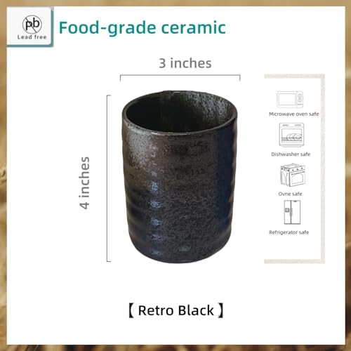 Stoneware Coffee Bar Utensil Holder Tea & Coffee Spoon & Stirrer Holder for Stir Stick Straw Teaspoon Holder Spoon Cup Small Utensil Jar