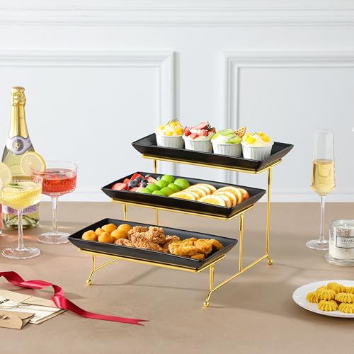3 Tier Serving Trays for Party (3 Count)