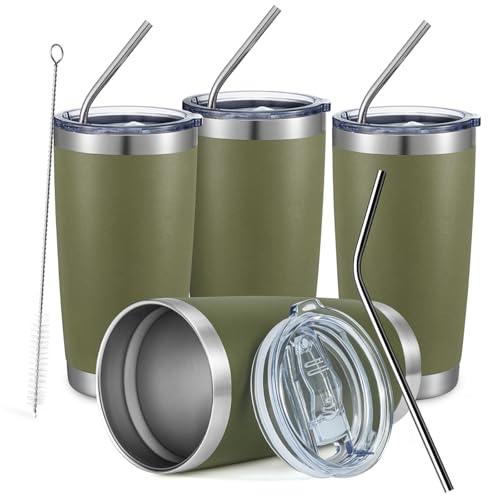 20oz Tumbler Bulk Double Wall Vacuum Insulated Travel Mug (4 Count)