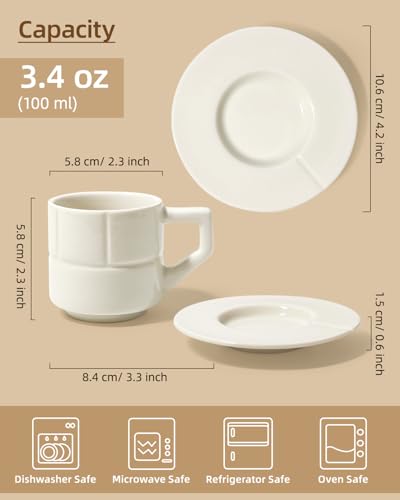 Ceramic Coffee Mugs Set of 4 (4 Count)