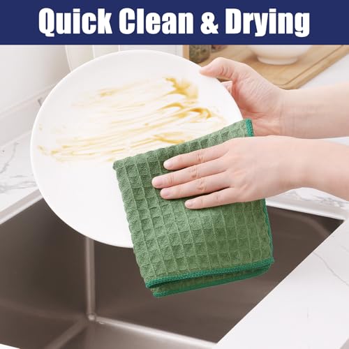 Microfiber Waffle Weave Kitchen Towels (4 Count)