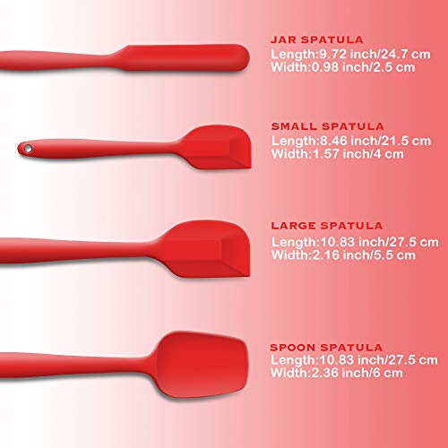 4 Piece Silicone Spatula Set with Stainless Steel Core (4 Count)