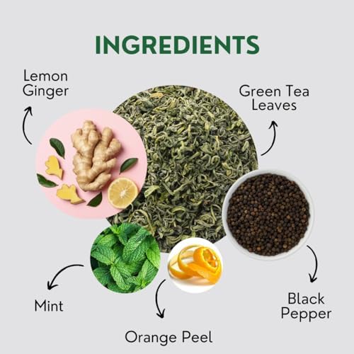 Tealeaf & Co. Lemon Ginger Green Tea with Ginger (50 Count)