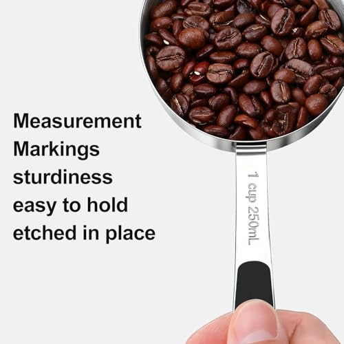 Measuring Cups and Spoons Set Stainless Steel 10 Piece for Cooking and Baking (10 Count)