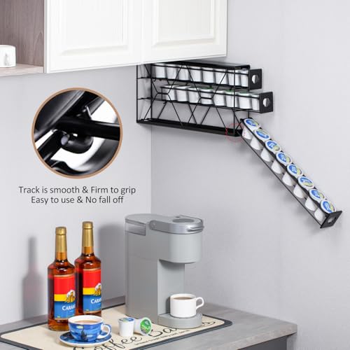 K Cup Holder Drawer 3 Tier Coffee Pod Holder for K Pod Save Space Countertop Kitchen (3 Count)