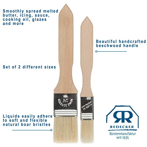 Pastry Brushes Set with Untreated Beechwood Handles