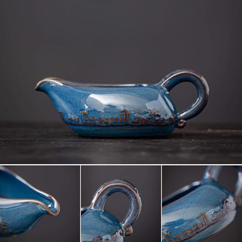 Ceramic Teapot with Infuser Semi Automatic Tea Set Magic Teapot with 8 cups Gradient Color