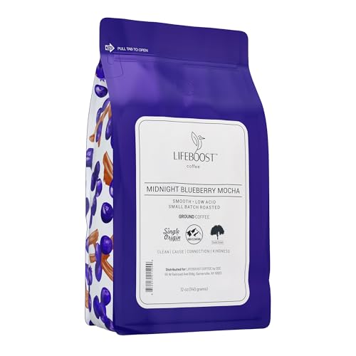 Midnight Blueberry Mocha Ground Coffee (12 Ounce)