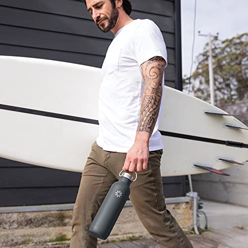 32oz Stainless Steel Sports Bottle with Straw Cap