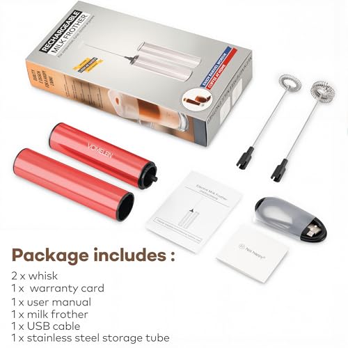 Milk Frother Rechargeable Battery Operated Frother for Coffee