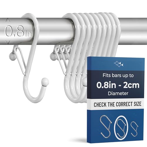 10 Pack Metal S Hooks for Hanging (10 Count)