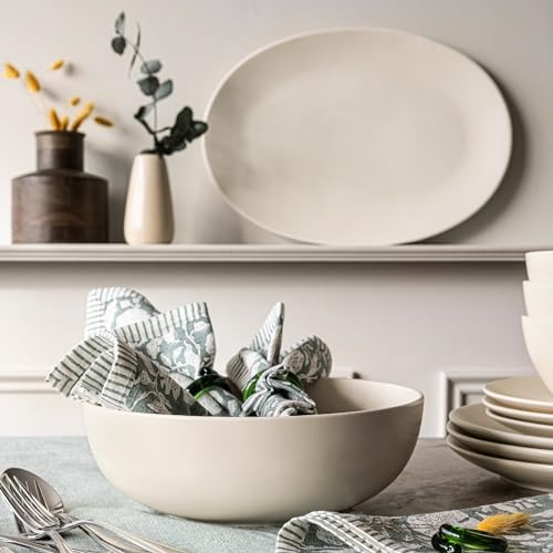 over&back Coupe Stoneware Serving Platter
