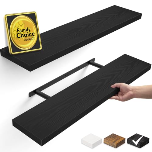 Black Floating Shelves 35.4in