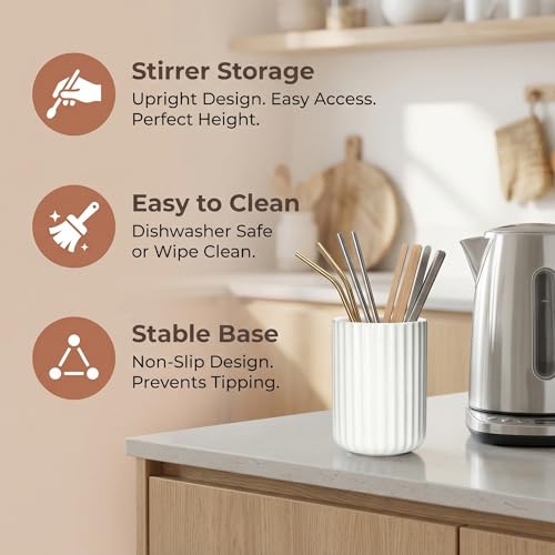 Ceramic Spoon Holder for Coffee Bar