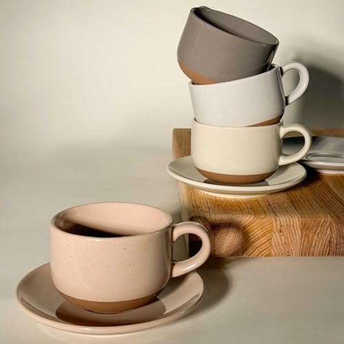 Mora Ceramics 8oz Cappuccino Mug Set of 4 (4 Count)