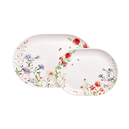 Summer Provence 16 plus 12 inch Oval Platters Set (2 Count)