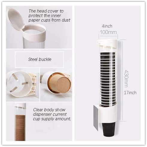 Large Disposable Cup Holder Wall Mounted