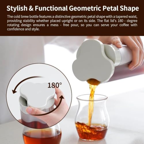 600ml 20oz Portable Cold Brew Coffee Maker with 300