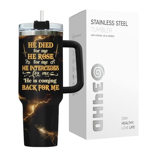Christian Lion Faith 40 oz Tumbler with Handle