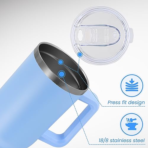 40 oz Tumbler with Handle and Straw