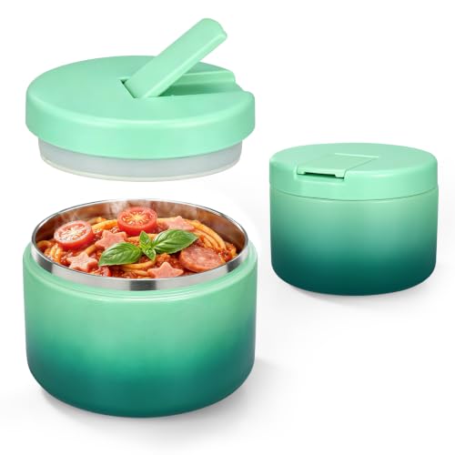 12oz Insulated Vacuum Food Jar with Buckle Lid Wide Mouth Soup Thermo for Hot Food Kids Leakproof Stainless Steel Lunch Container