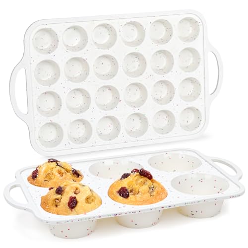 Silicone Muffin Pans for Baking (2 Count)