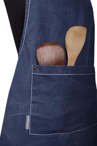 Cotton Solid Aprons for Women with Pocket