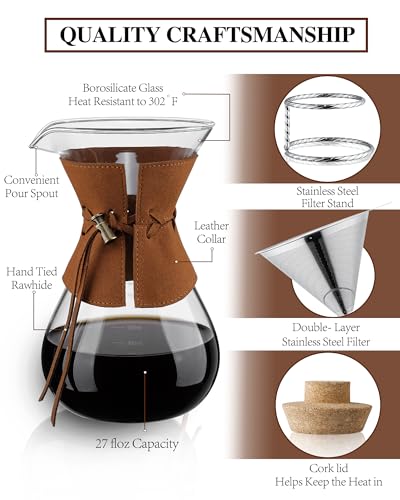 Pour Over Coffee Maker with Double