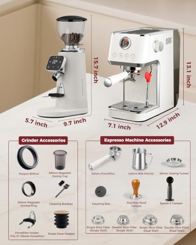 E2 Gen3 Espresso Machine with G3 64mm Flat Burr Coffee Grinder