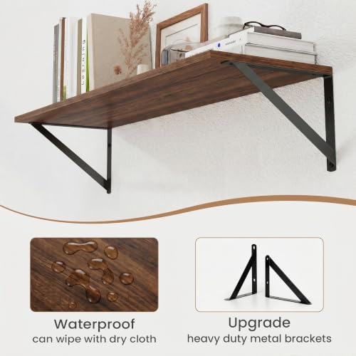 Black Deep Floating Shelves for Wall