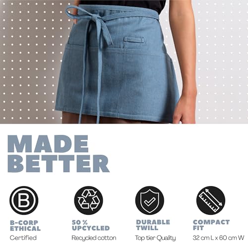 Chef Waist Aprons for Women with Pockets