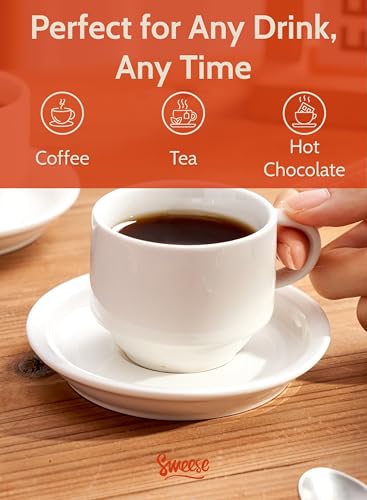 Porcelain Espresso Cups Set (4 Count)