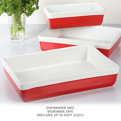 3 Piece Oven to Table Stoneware Bakeware Set