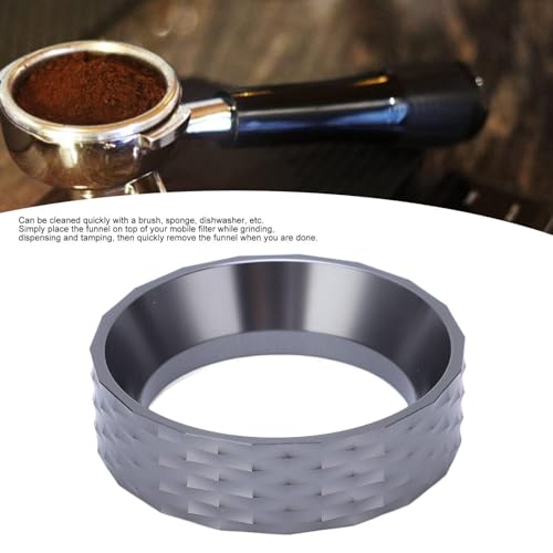 Magnetic Espresso Dosing Funnel Coffee Dosing Ring Aluminum Alloy Coffee Dosing Funnel Replacement for 51mm Portafilters