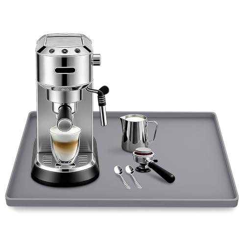 Silicone Coffee Maker Mat with Lip for Countertops