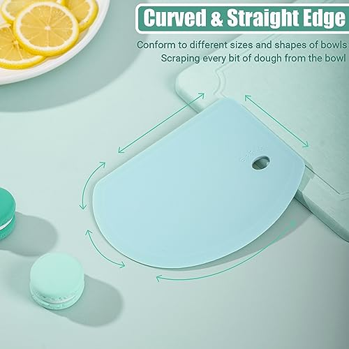 Silicone Dough Scraper with Metal Core Flexible Bowl Scraper Bread Baking