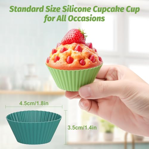 54 Pack Silicone Muffin Cups (54 Count)