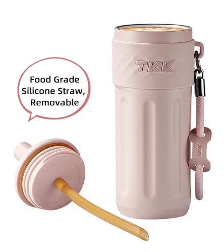 17 OZ Travel Tumbler Ceramic Lining with Straw Lid