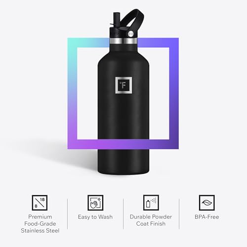 32 oz Narrow Mouth Water Bottle with Straw