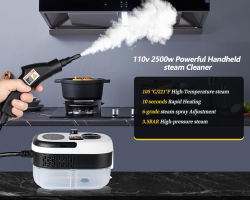 7 in 1 Steam Cleaner 2500W High Pressure Steamer for Cleaning