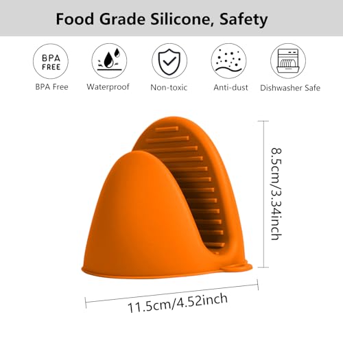 Oven Mitts Silicone Pot Holders Set Heat Resistant for Kitchen (6 Count)