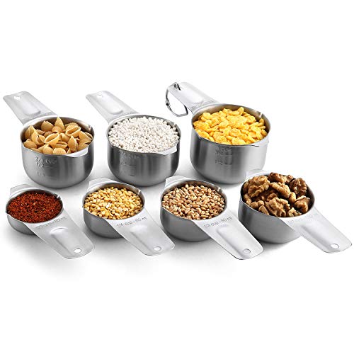 Stainless Steel Measuring Cups and Spoons Set of 20 w