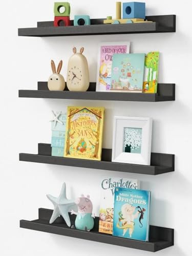 Black Picture Ledge Shelf (4 Count)