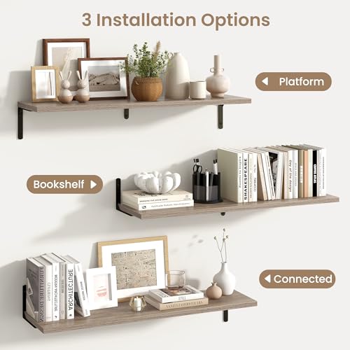 Deep Floating Shelves (2 Count)