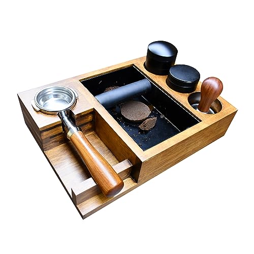 13.4'' Large Espresso Knock Box and Tamping Station